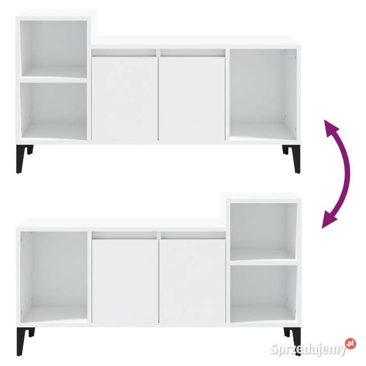 Szafka pod TV wysoki połysk biała 100x35x55 RTV Warszawa