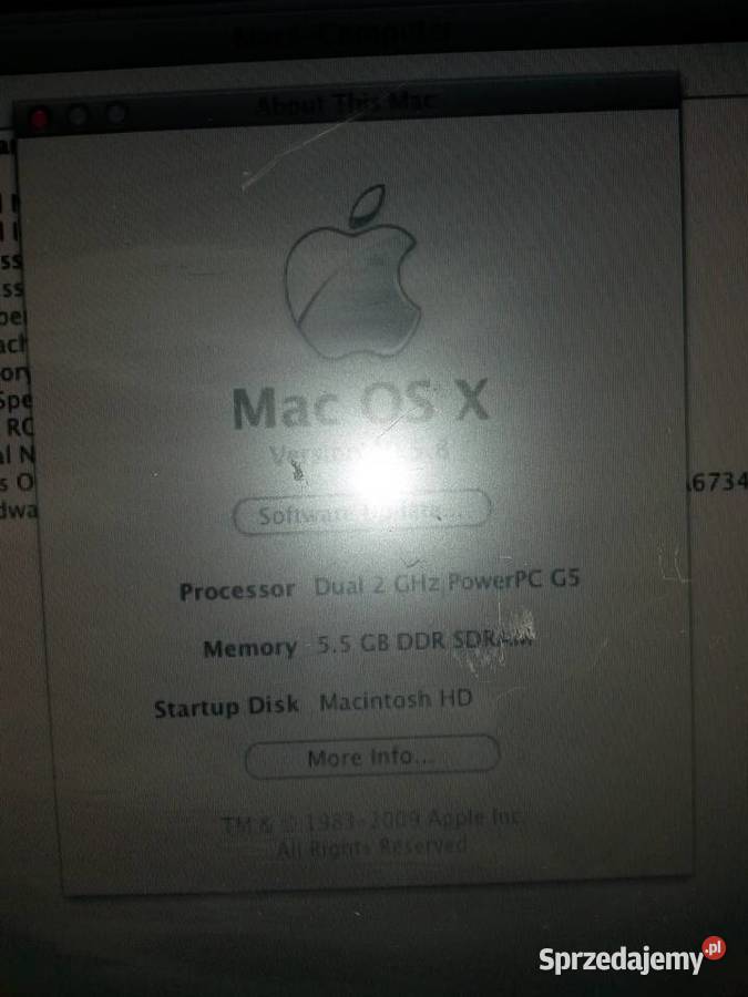 APPLE Mac Pro G5 A1047 2x18Ghz 2GB 500GB FX5200 wielkopolskie Poznań