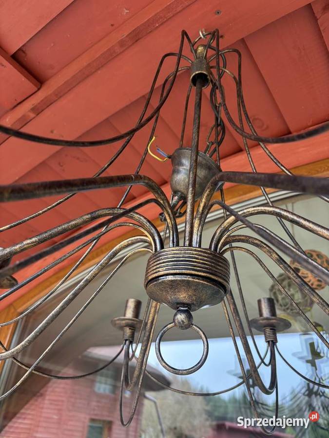 Lampa Żyrandol wiszący czarny w stylu
