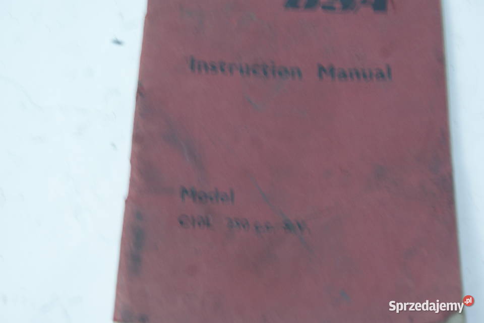 INSTRUKCJA BSA MODEL MODEL C10L 250 cc SV Rybnik