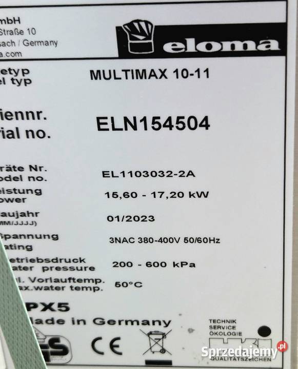 2 Piec gastronomiczny Eloma Multimax 1011 Białystok