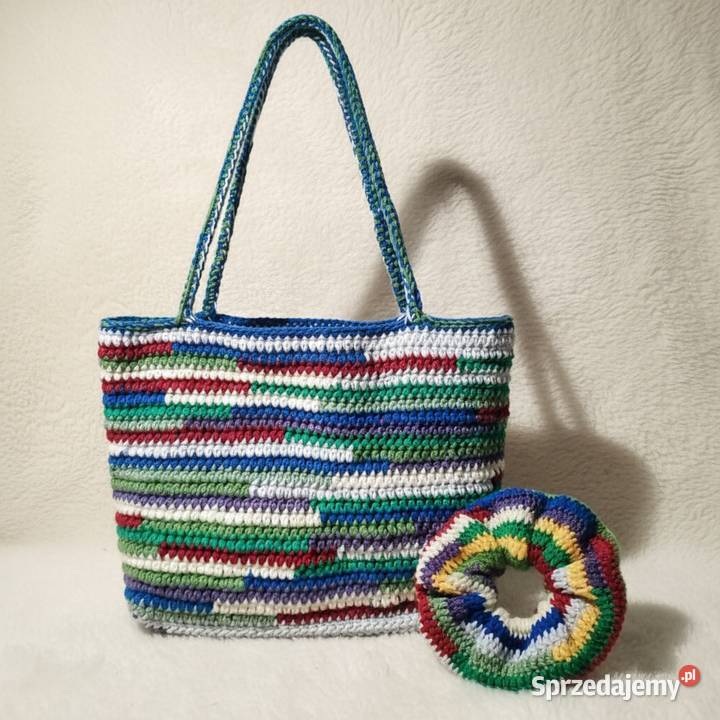 Torebka i scrunchie crochet zestaw ręcznie Dla kobiet Piotrków Trybunalski