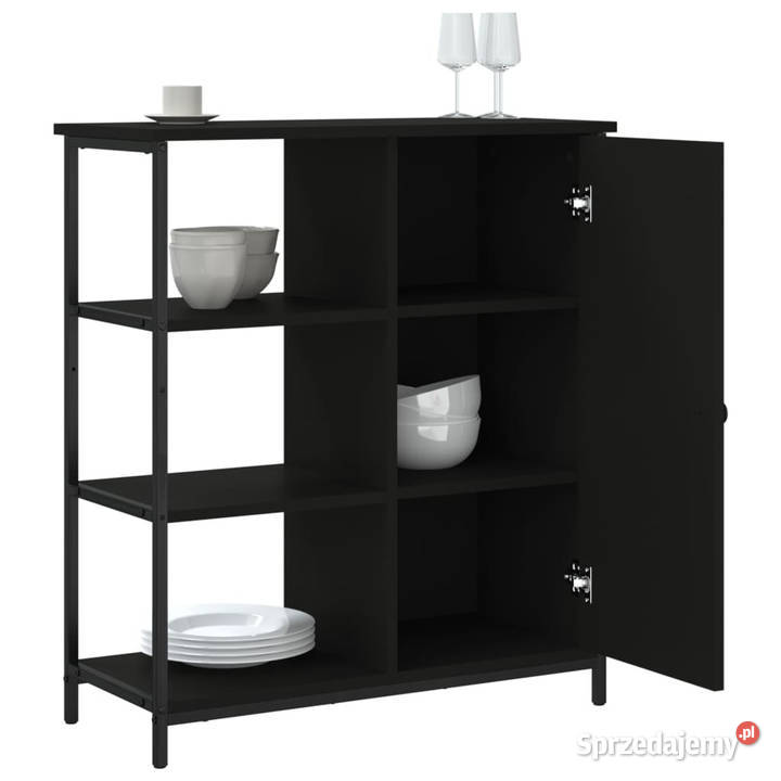 Szafka czarna 70x30x80 materiał drewnopochodny