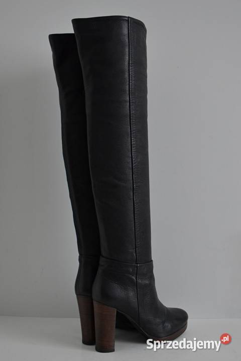 Wysokie kozaki Minelli pod kolano na wygodnym skóra Kozaki