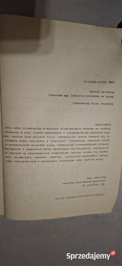 I wydanie KOMPUTER OSOBISTY IBM PC unikat 1988 r Łęczyca