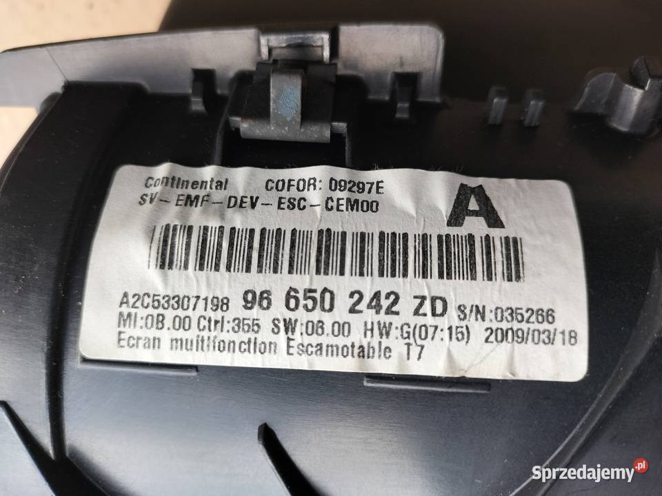 PEUGEOT 308 SW 308SW NAWIGACJA WYŚWIETLACZ osobowe Kamień-Kolonia sprzedam