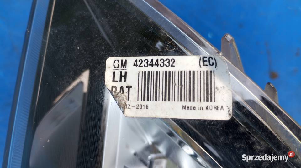 LAMPA LEWY PRZÓD EU XENON 42344332 OPEL MOKKA A osobowe