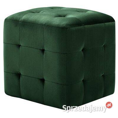 vidaXL Pufy 2 zielone 30 x 30 x 30 aksamit278387 sprzedam