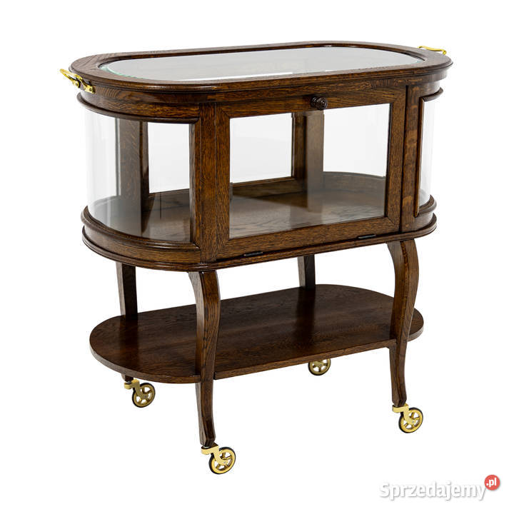 Stylowy Barek Antyk Dębowy Na Kółkach Stary Dąb Meble Swarzędz