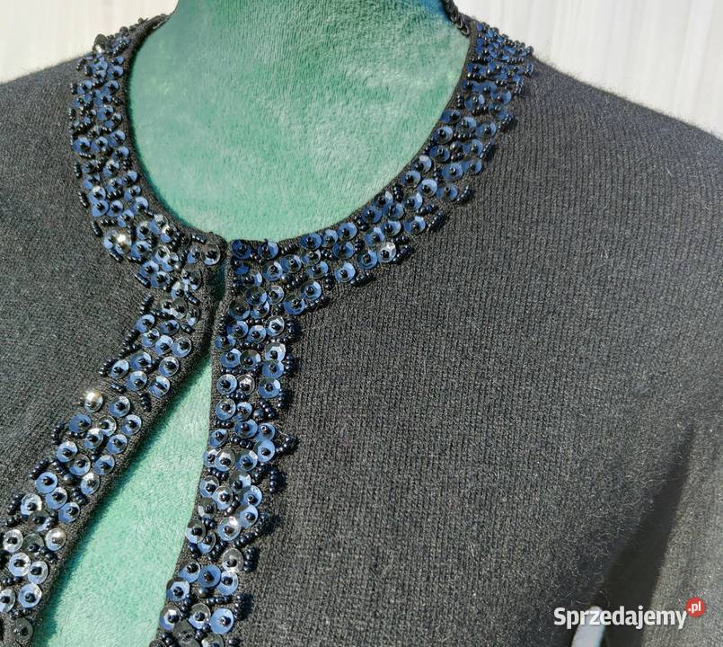 Sweter bolerko Arcitect M krótki kardigan retro czarny zachodniopomorskie Szczecin