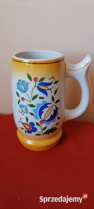 Kufel Porcelanowy Lubiana Wzór Kaszubski PRL Wałbrzych