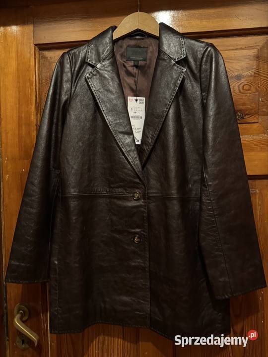 Kurtka skórzana brązowo burgundowa naturalna Częstochowa