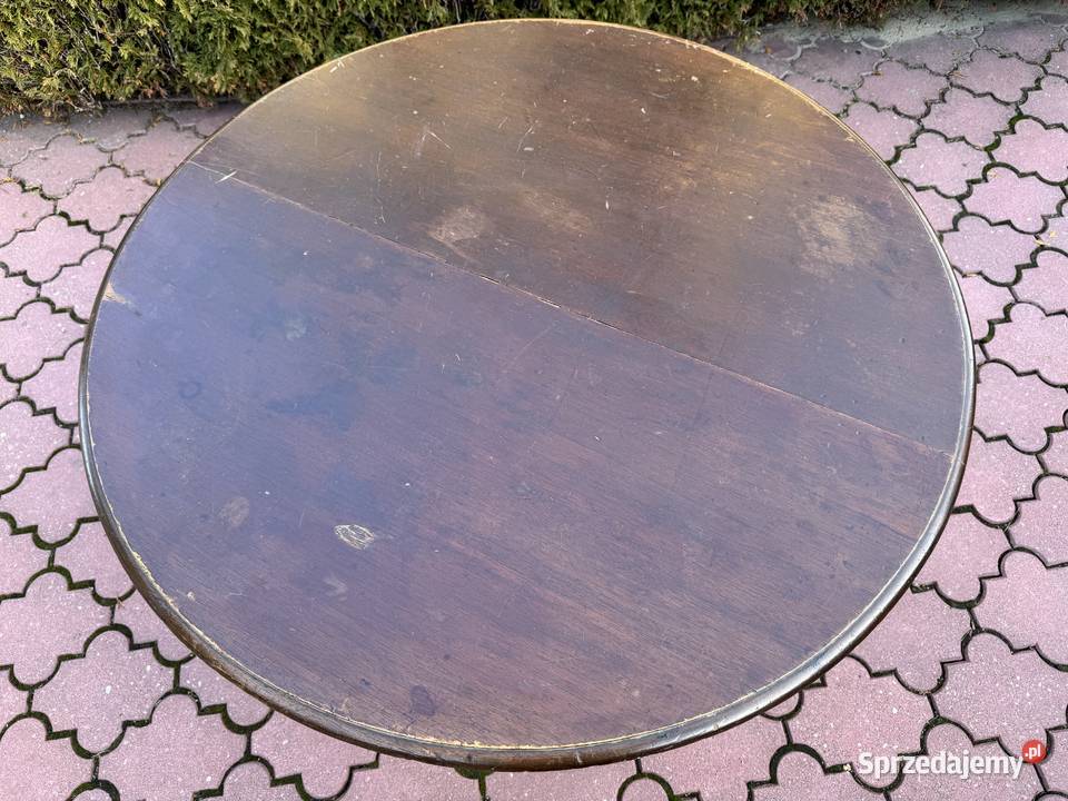 Stół okrągły stary stylowy PRL art deco vintage Garwolin sprzedam