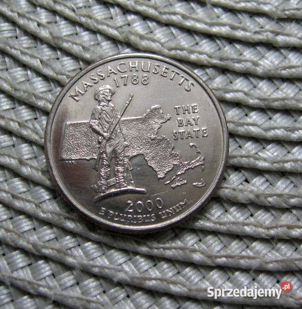 USA 25 Cent 2000r D Stany USA MASSACHUSETTS Numizmatyka wielkopolskie Kalisz sprzedam