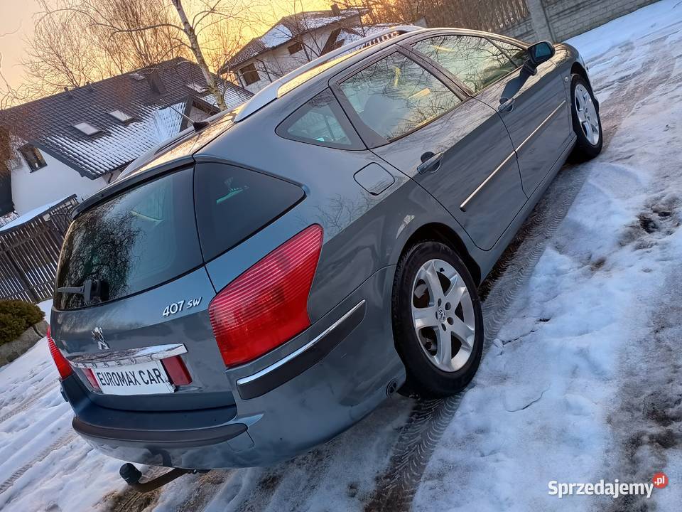 FAJNY I ZADBANY PEUGEOT 407 W benzyna plus gaz śląskie Ruda Śląska