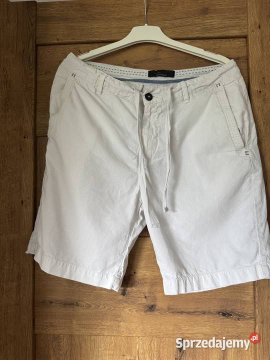 Spodenki męskie Zara 3232 eur 42sM białe len z Odzież codzienna Częstochowa
