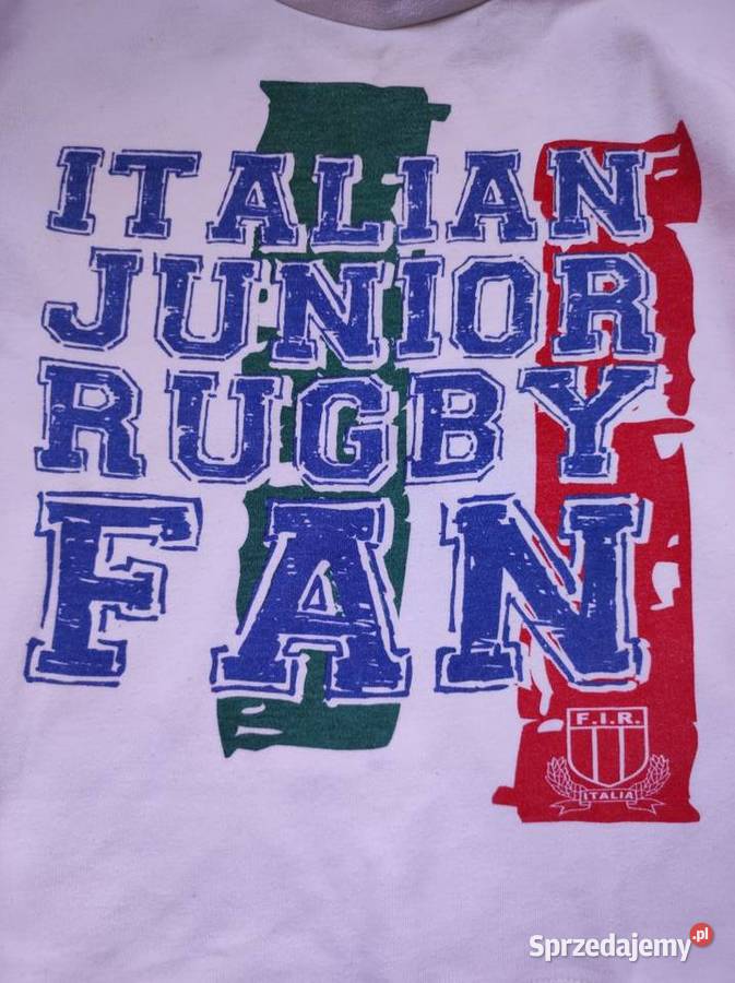 Italian Junior Rugby Fun włoska bluza bluzka Bluzy Kielce sprzedam