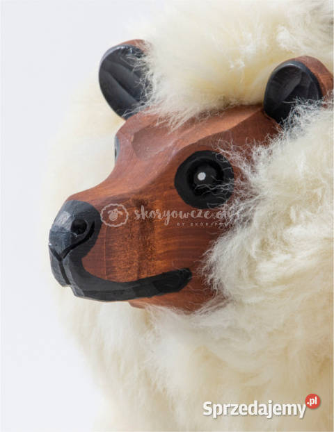 Niedźwiedź dekoracyjny białobrązowy 30x45x55 sprzedam