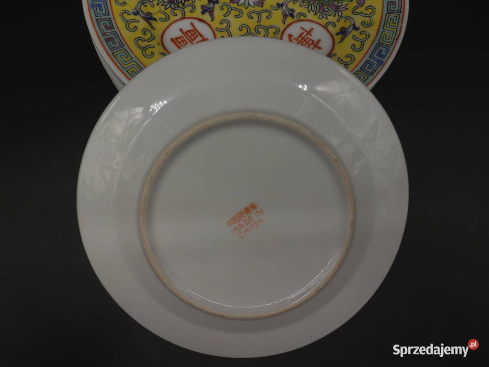 Talerzyki porcelanowe chińskie 6 wielkopolskie Raszków