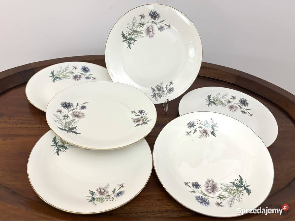Zestaw 6 talerzyków deserowych Boch Belgia Porcelana i szkło mazowieckie Warszawa