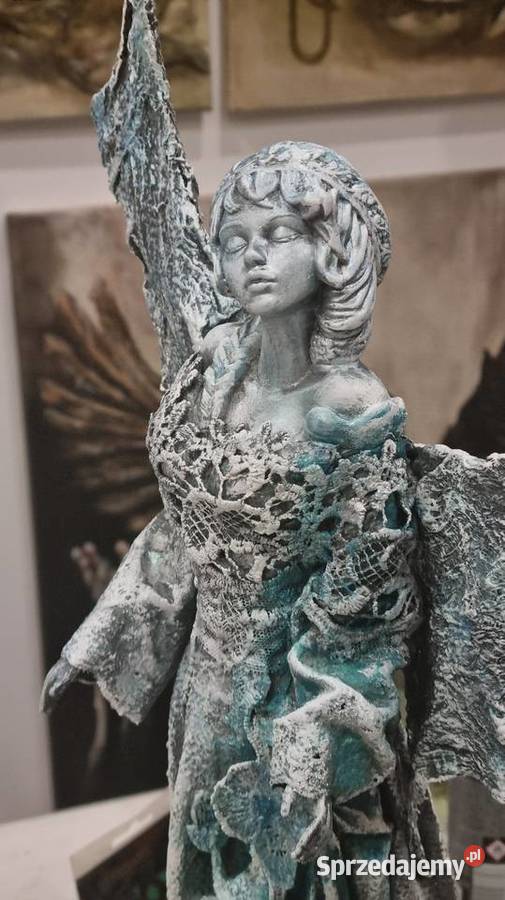 Anioł w szarości i turkusach lubelskie Zamość sprzedam