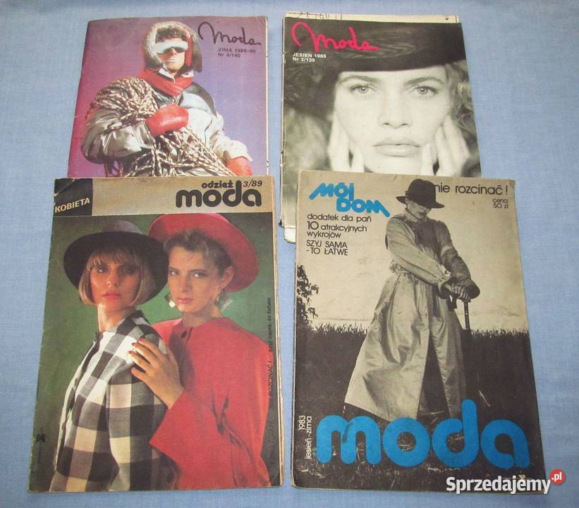 Moda Jesień 1989 Zima 198990 dwa arkusze Czasopisma Skępe