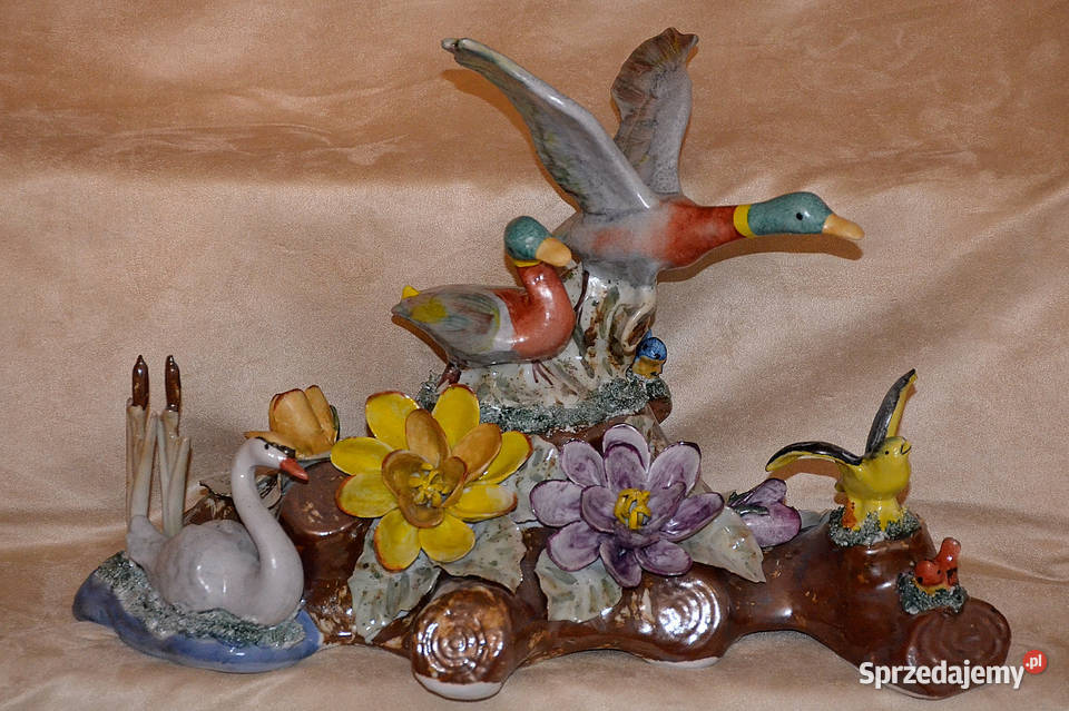 Porcelana Roceram Dzikie kaczki Ptaki wodne wielkopolskie sprzedam