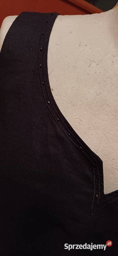 Sukienka NOWA len 100 kolor czarny czarny Warszawa