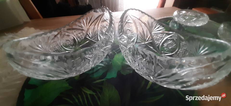 Misa kryształowa łódeczka PRL Porcelana i szkło Sosnowiec