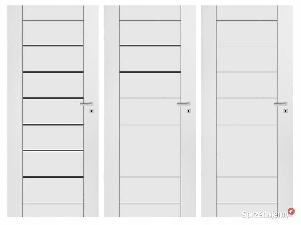 Drzwi wewnętrzne MILTON SONATA czarna szyba i Poznań