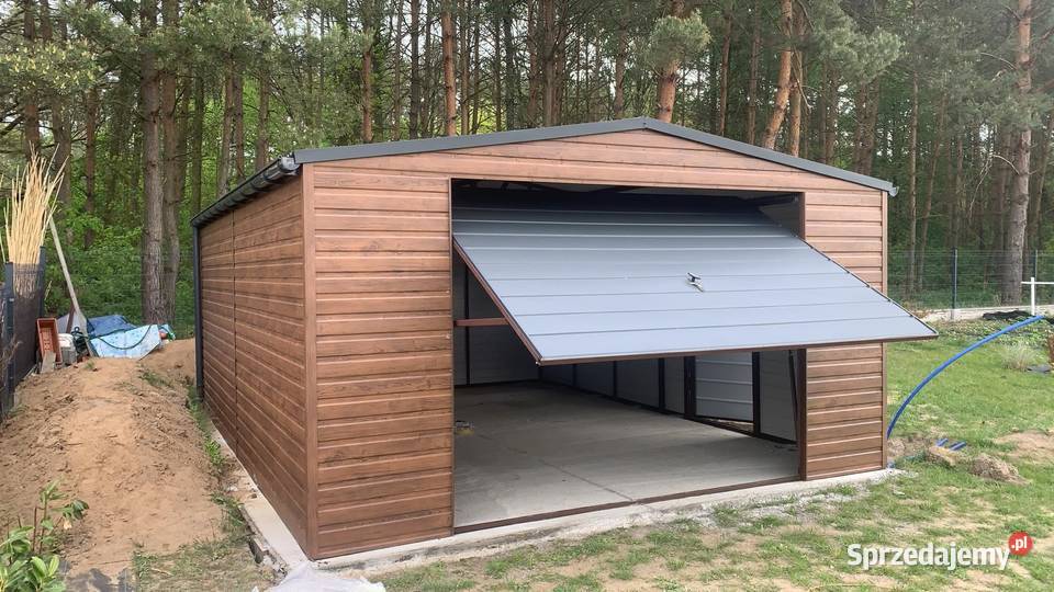 Garaże blaszane w kolorze drewnopodobne Brodnica