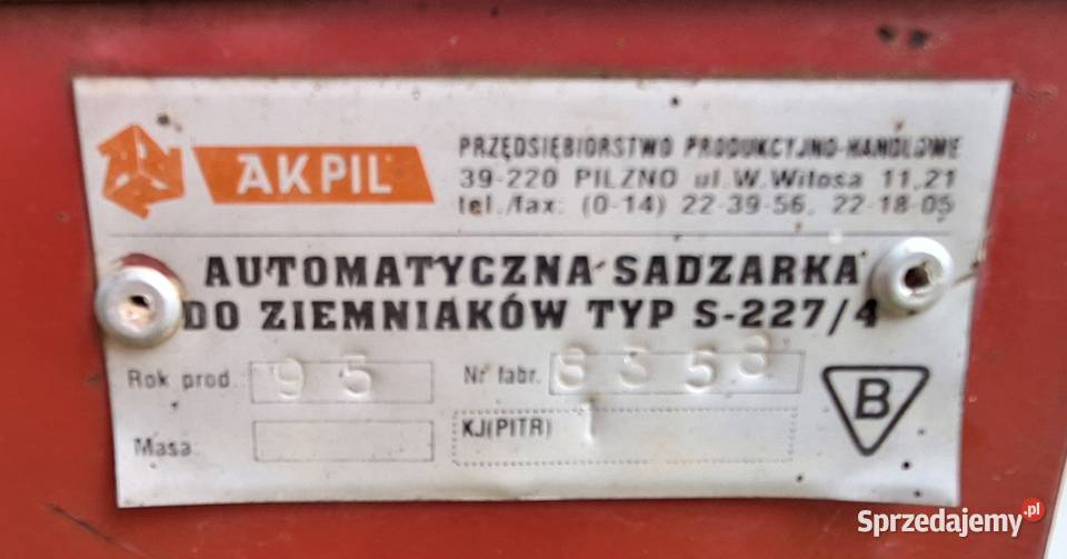 Sadzarka do ziemniaków dwurzędowa nieuszkodzony