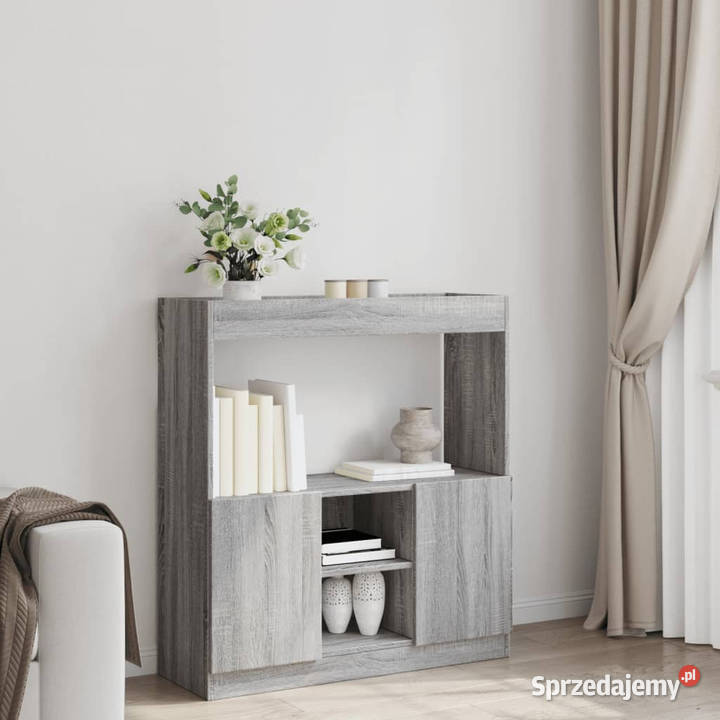 Wysoka szafka szary dąb sonoma 92x33x100 mazowieckie Warszawa