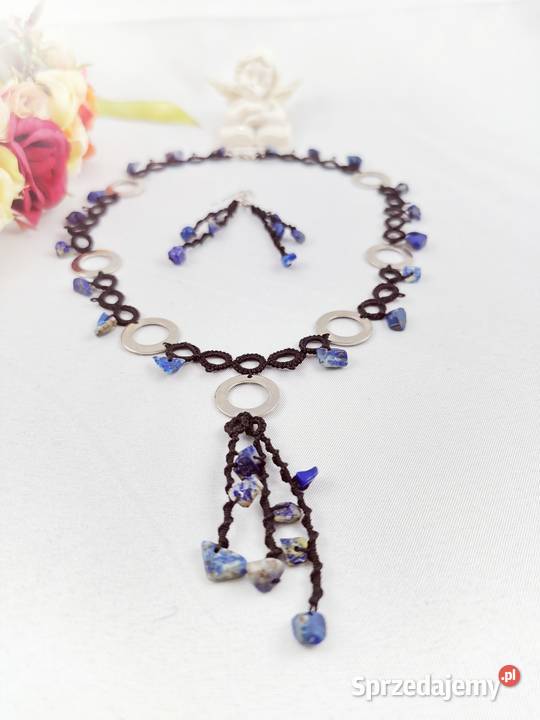 Biżuteria frywolitkowa Wiśniowa