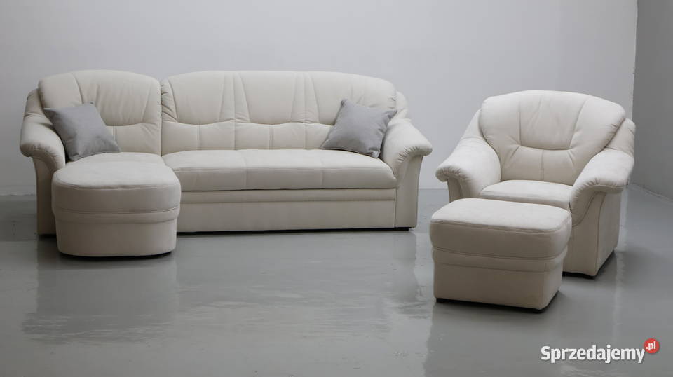 TŁG DESIGN NAROŻNIK funkcja spania fotel PUFA 230cm Poznań