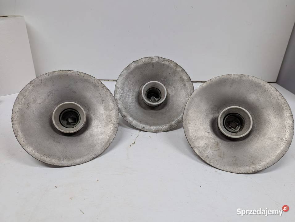 Lampy PRL loft zabytkowe wiszące talerzowe Antyki Krzeszowice