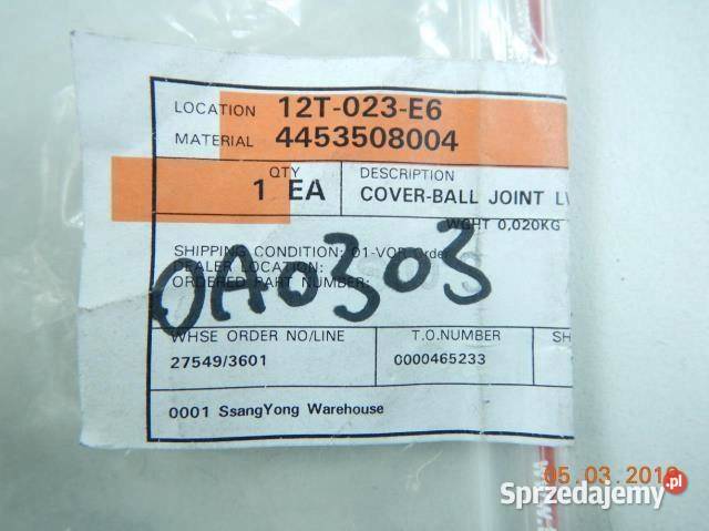 OSŁONA GUMOWA PRZEGUBU PRZÓD HONDA ACCORD VIII