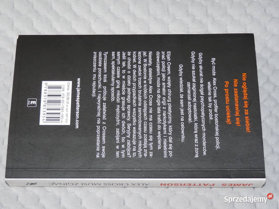 Alex Cross musi zginąć James Patterson kryminał Kraków