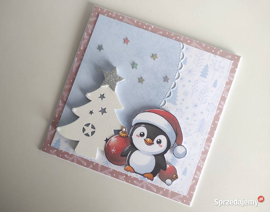 Kartka świąteczna ręcznie robiona na Boże łódzkie Łódź