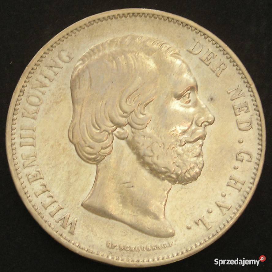 Holandia 2 12 gulden 1871 król Willem III SREBRO Łódź sprzedam