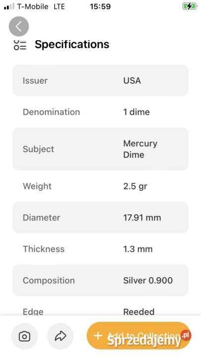 10 centow amerykanskich produkcji 1944 Szczecin