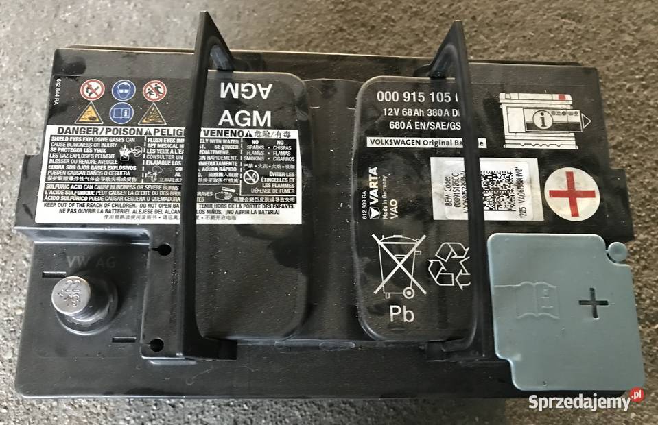 AGM AKUMULATOR ORYGINAŁ VW 000915105CC 12V 68Ah śląskie Tychy