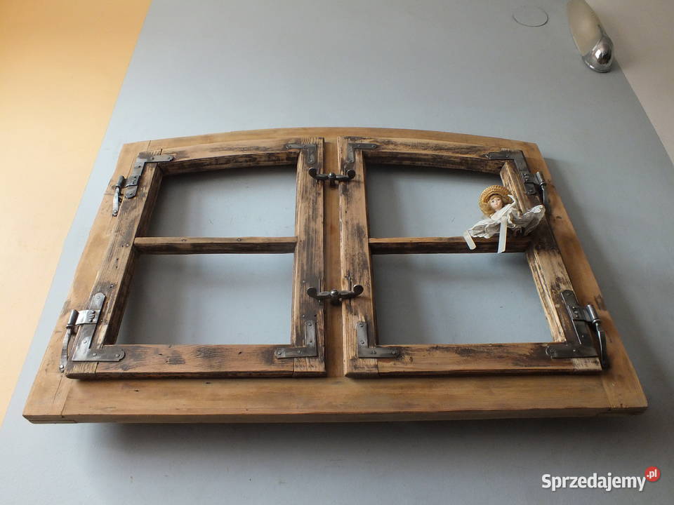 Stare okna drewniane około 1890 piękne z ramą sprzedam