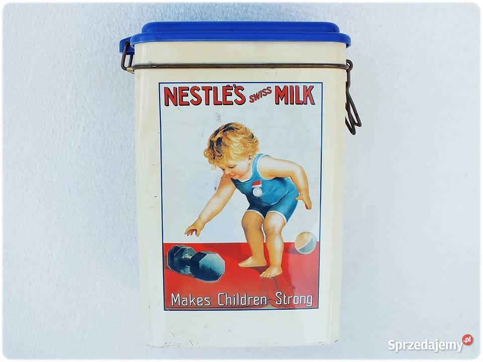 Stara Puszka metalowa na mleko w proszku Nestles Żary