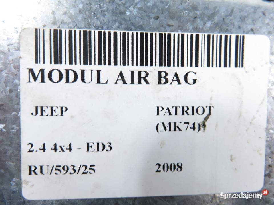MODUŁ AIRBAG JEEP PATRIOT MK74 P04672611AD osobowe Skrzynki bezpieczników