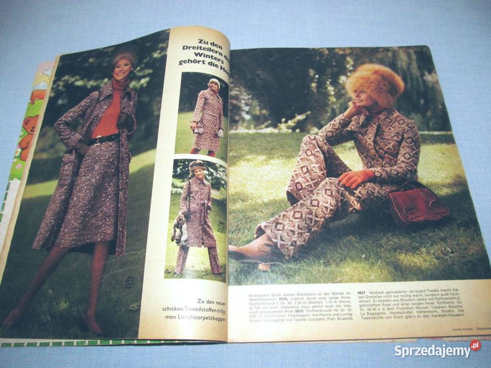 Burda Moden 101971 magazyn mody wykroje Vintage Skępe