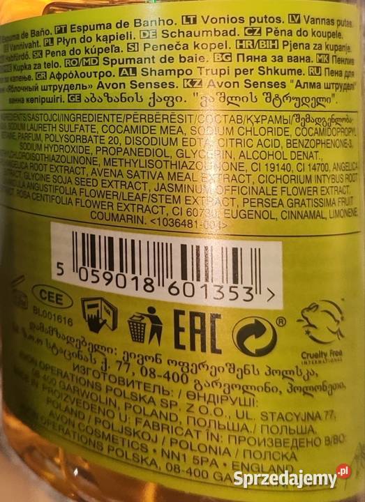 Zestaw Apple Pie szarlotka Avon płyn do kąpieli Warszawa