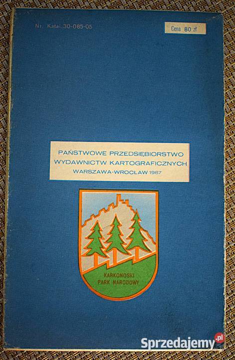 Karkonoski Park Narodowy mapa turystyczna z 1986 Chełmno
