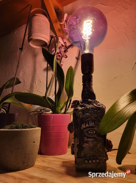 Lampa ręcznie robiona z butelki Jack Daniels Włocławek