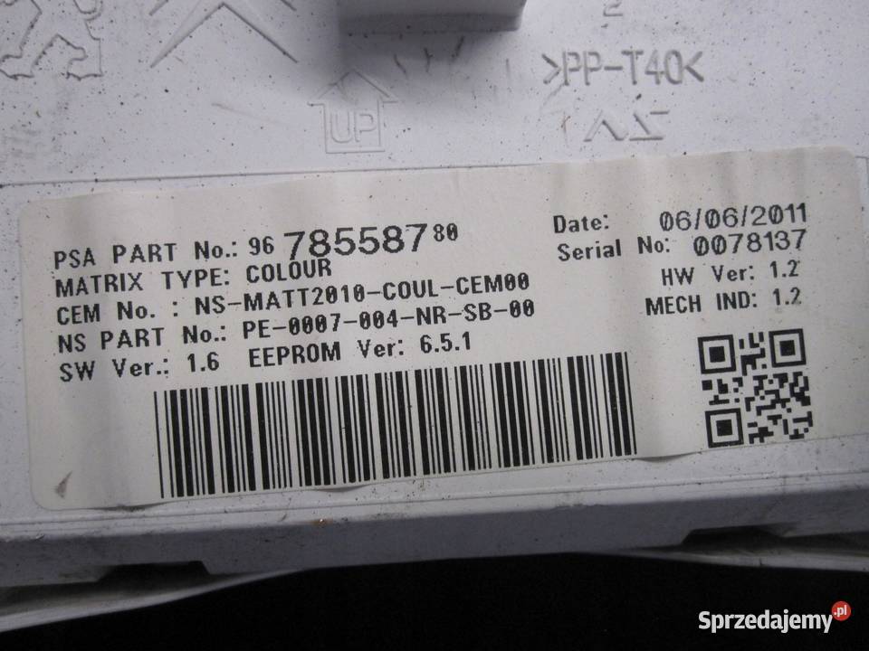 PEUGEOT 508 I SW 11r licznik zegary 9678558780 osobowe